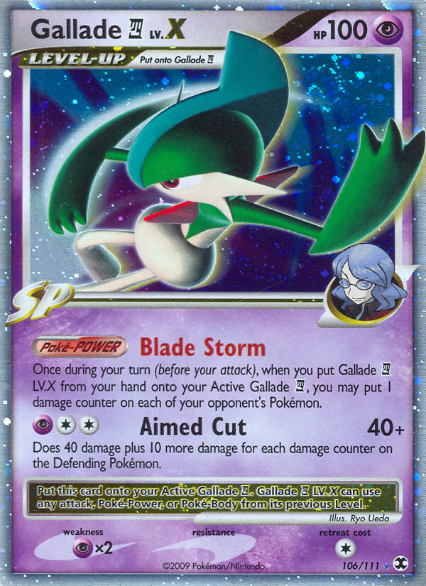 Gallade E4 LV.X – Rising Rivals 106/111 Pokémon card