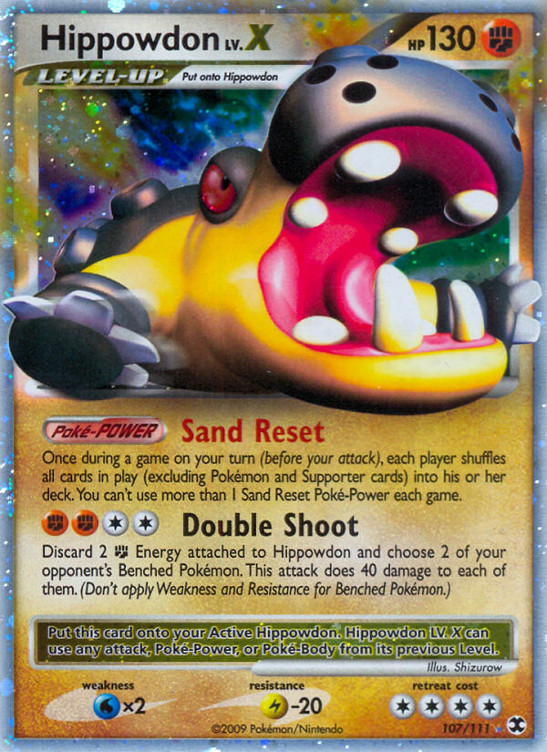 Hippowdon LV.X – Rising Rivals 107/111 Pokémon card