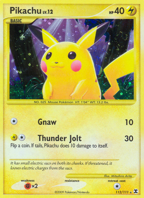 Pikachu – Rising Rivals 112/111 Pokémon card