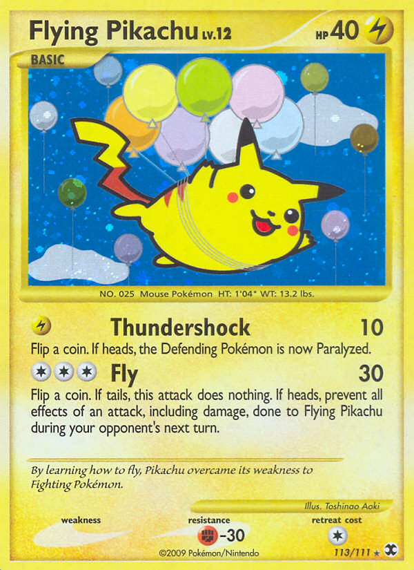Flying Pikachu – Rising Rivals 113/111 Pokémon card