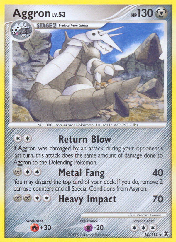 Aggron – Rising Rivals 14/111 Pokémon card