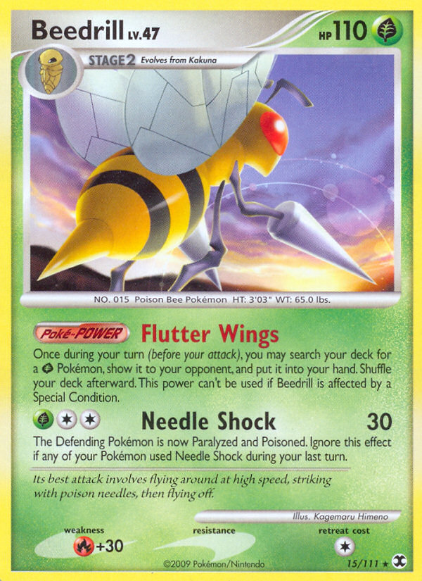 Beedrill – Rising Rivals 15/111 Pokémon card