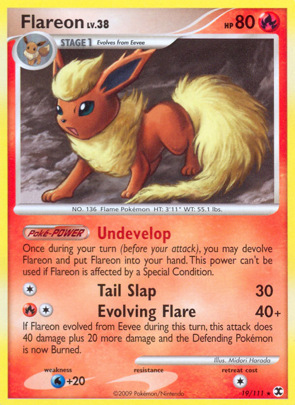 Flareon – Rising Rivals 19/111 Pokémon card