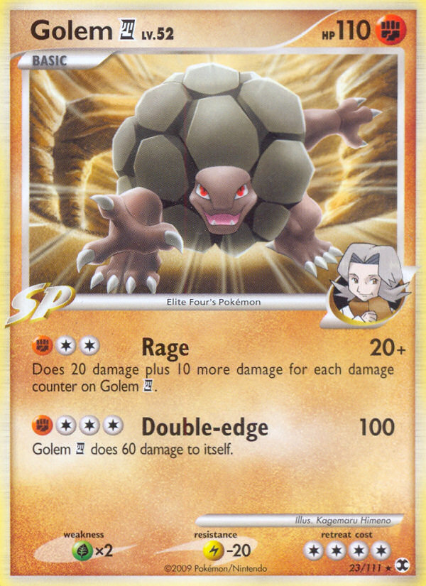 Golem E4 – Rising Rivals 23/111 Pokémon card