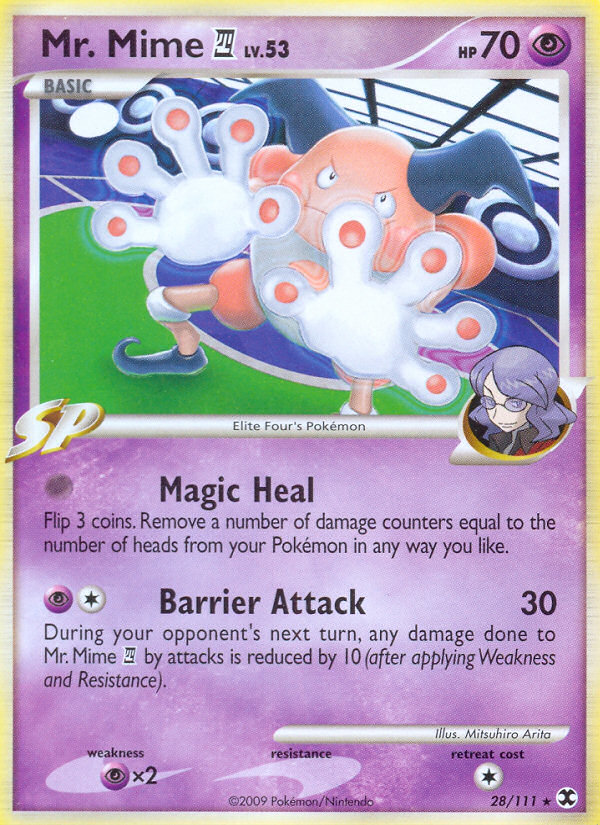 Mr. Mime E4 – Rising Rivals 28/111 Pokémon card