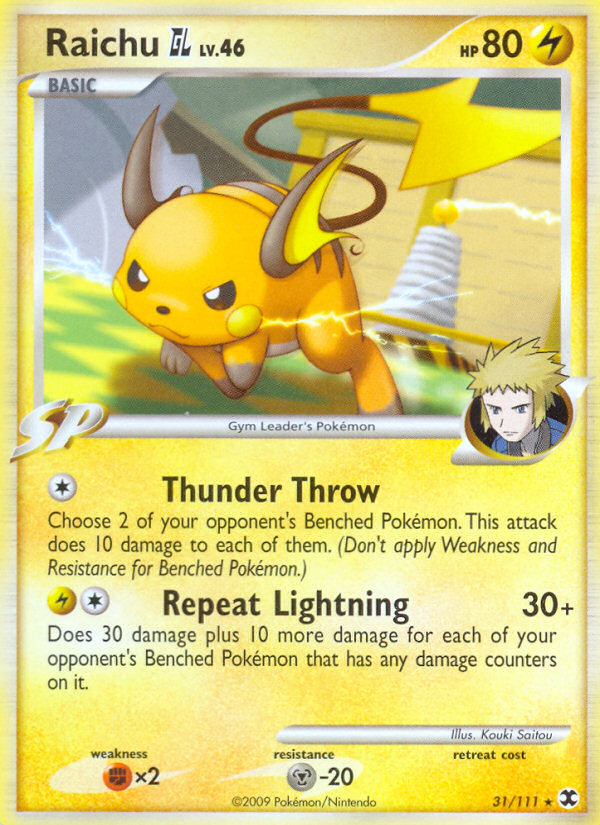 Raichu GL – Rising Rivals 31/111 Pokémon card