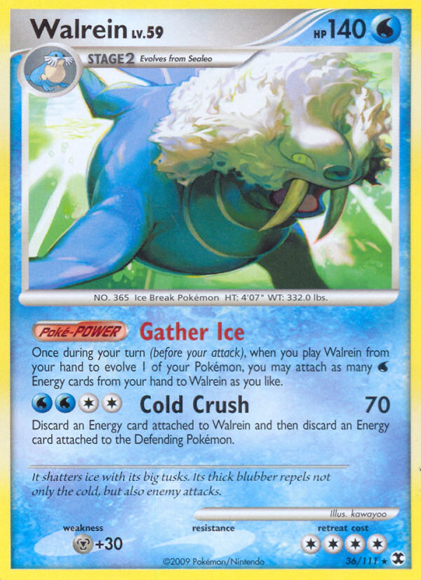 Walrein – Rising Rivals 36/111 Pokémon card