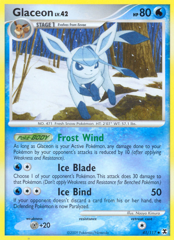 Glaceon – Rising Rivals 41/111 Pokémon card