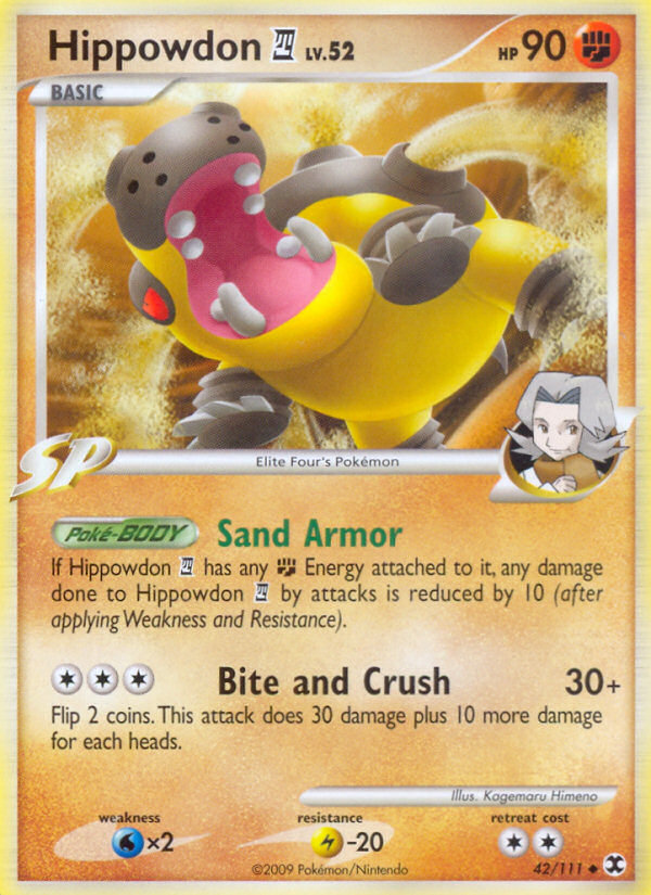Hippowdon E4 – Rising Rivals 42/111 Pokémon card