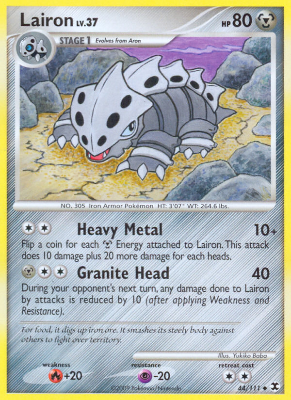 Lairon – Rising Rivals 44/111 Pokémon card