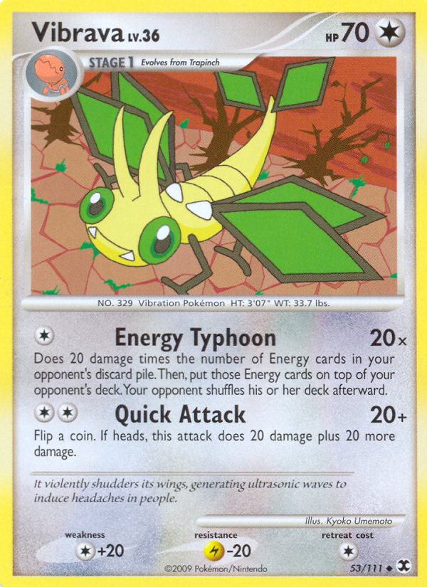 Vibrava – Rising Rivals 53/111 Pokémon card