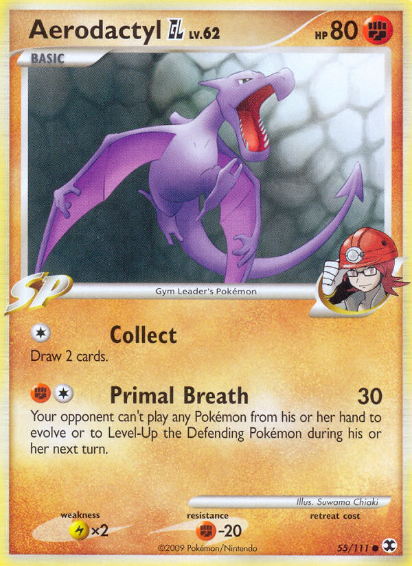 Aerodactyl GL – Rising Rivals 55/111 Pokémon card