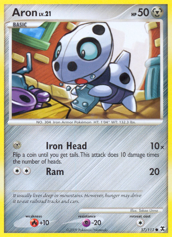 Aron – Rising Rivals 57/111 Pokémon card