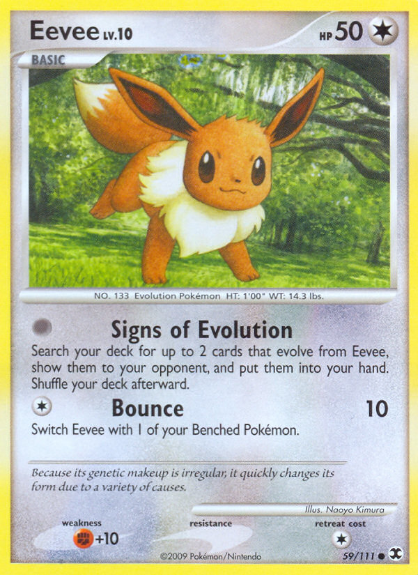 Eevee – Rising Rivals 59/111 Pokémon card