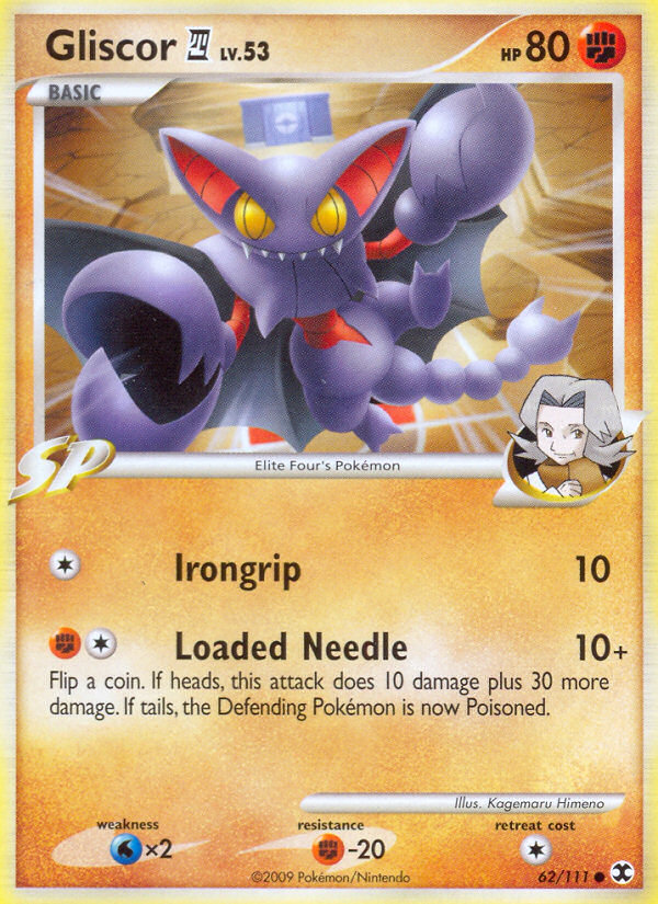 Gliscor E4 – Rising Rivals 62/111 Pokémon card