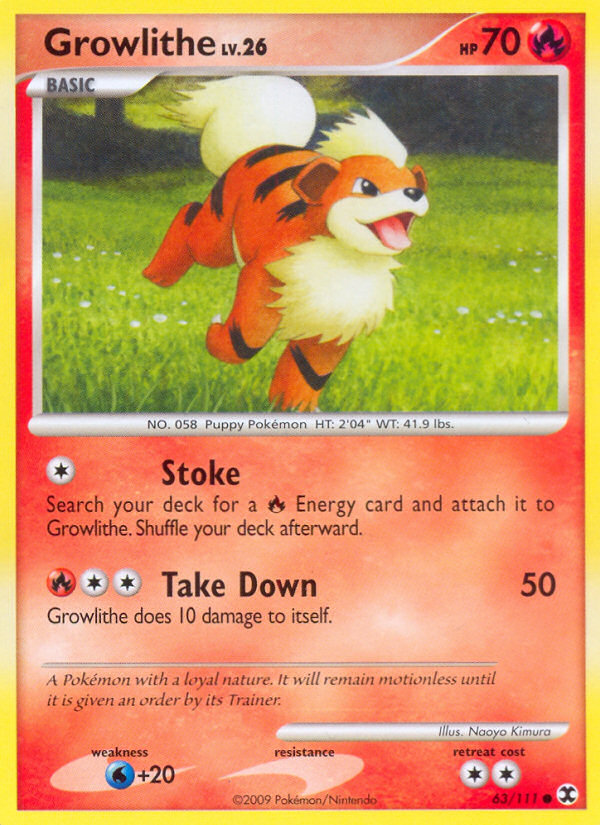 Growlithe – Rising Rivals 63/111 Pokémon card