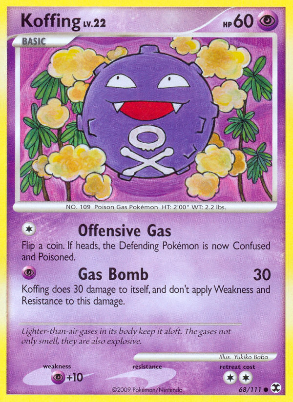 Koffing – Rising Rivals 68/111 Pokémon card