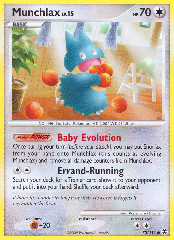Munchlax – Rising Rivals 70/111 Pokémon card