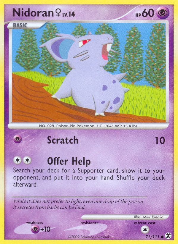 Nidoran ♀ – Rising Rivals 71/111 Pokémon card
