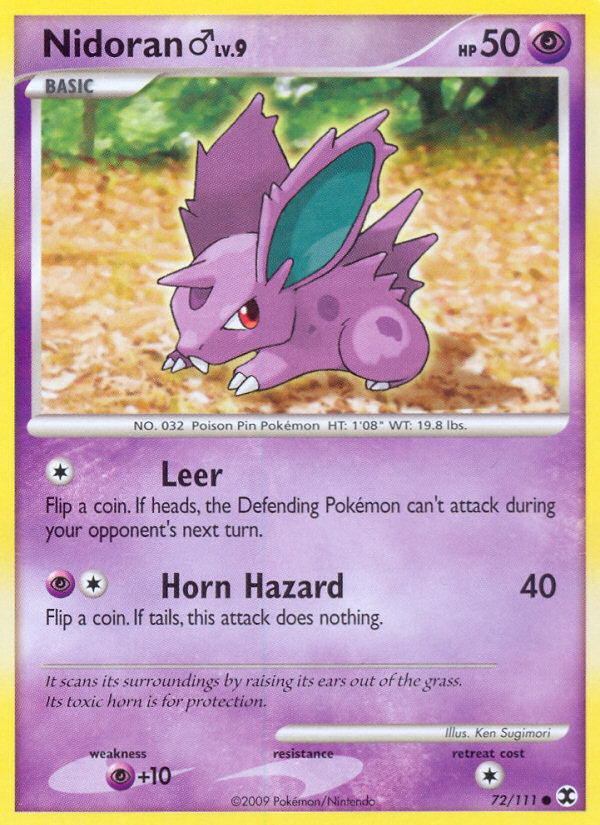 Nidoran ♂ – Rising Rivals 72/111 Pokémon card