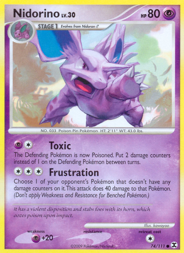 Nidorino – Rising Rivals 74/111 Pokémon card