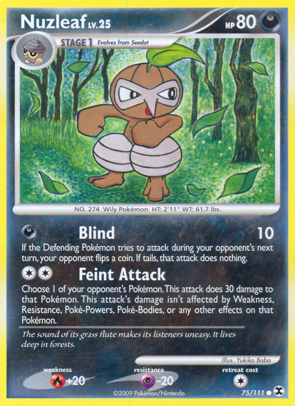Nuzleaf – Rising Rivals 75/111 Pokémon card