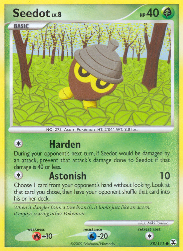 Seedot – Rising Rivals 78/111 Pokémon card