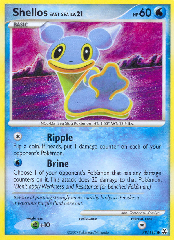 Shellos East Sea – Rising Rivals 79/111 Pokémon card