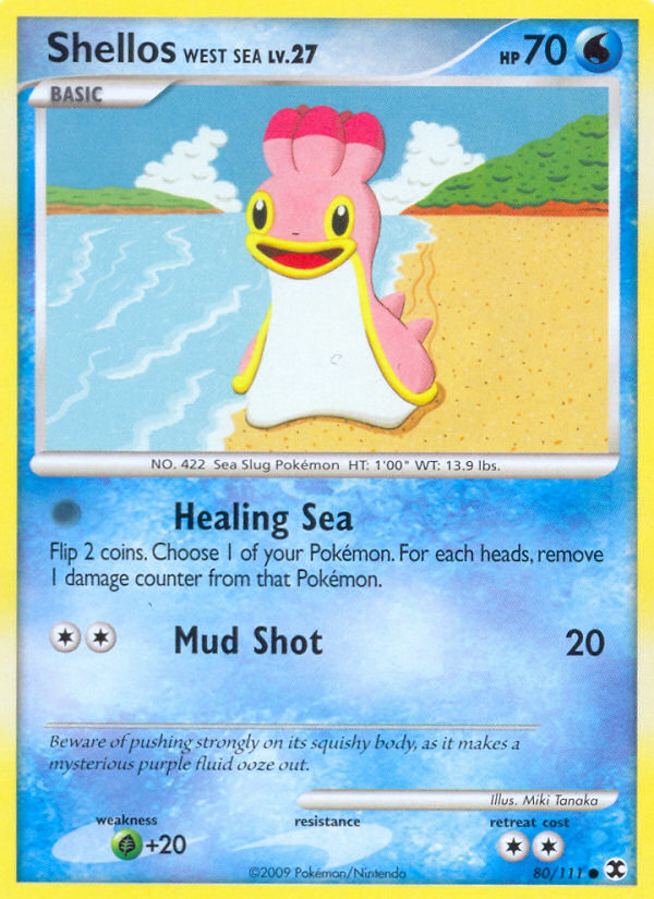 Shellos West Sea – Rising Rivals 80/111 Pokémon card