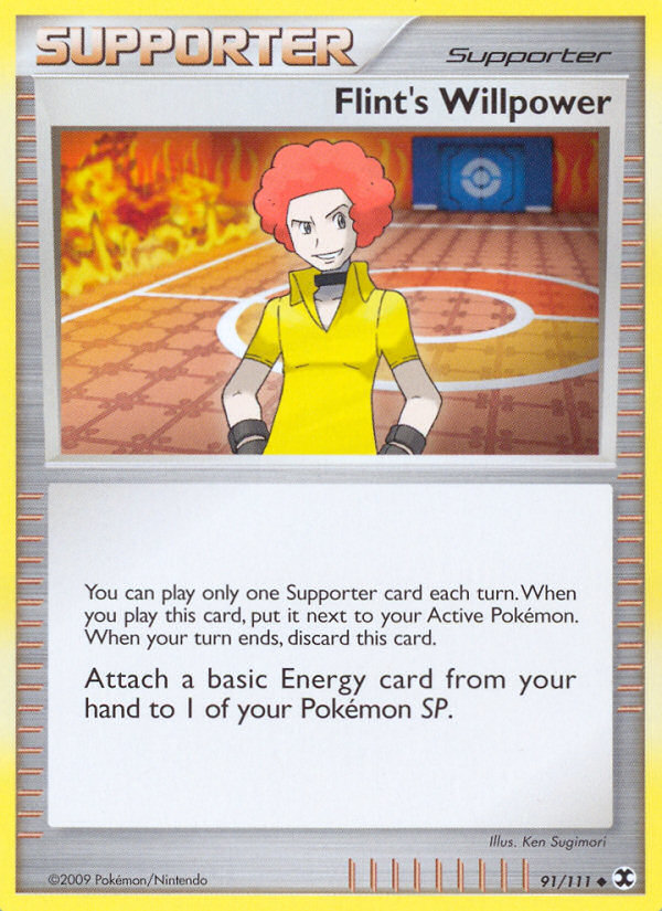 Flint's Willpower – Rising Rivals 91/111 Pokémon card