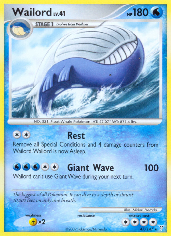 Wailord – Supreme Victors 47/147 Pokémon card