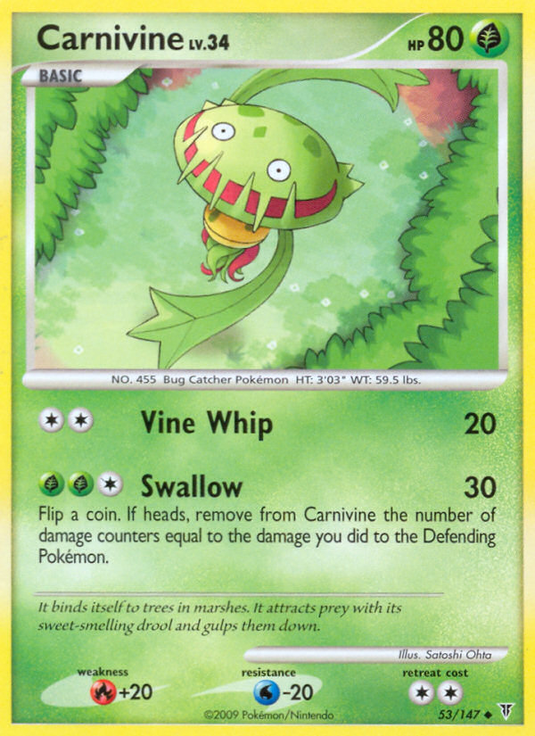 Carnivine – Supreme Victors 53/147 Pokémon card