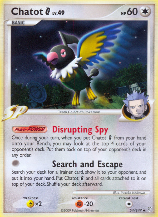 Chatot G – Supreme Victors 54/147 Pokémon card
