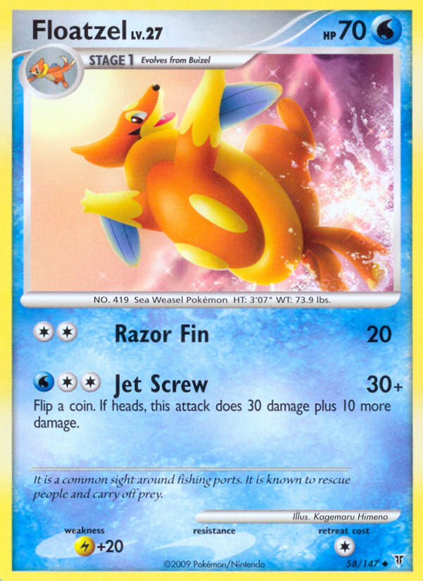 Floatzel – Supreme Victors 58/147 Pokémon card