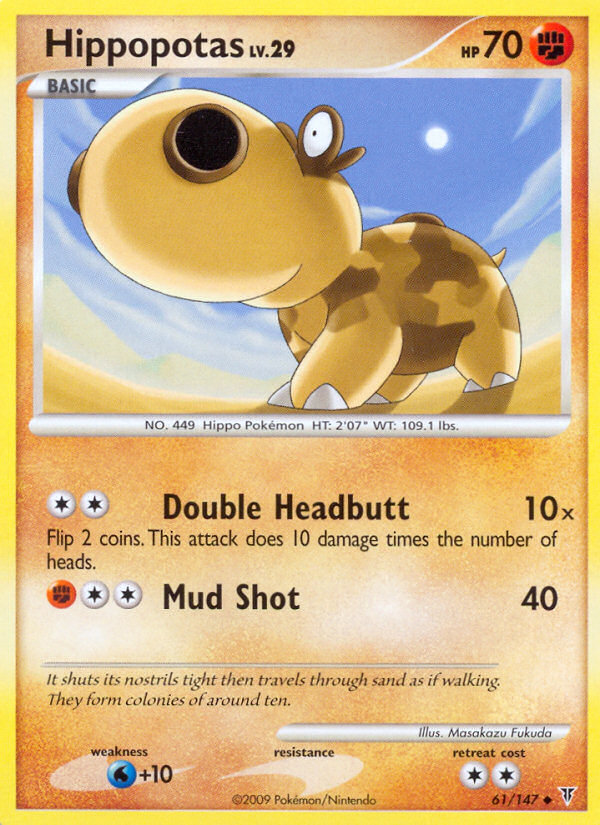 Hippopotas – Supreme Victors 61/147 Pokémon card