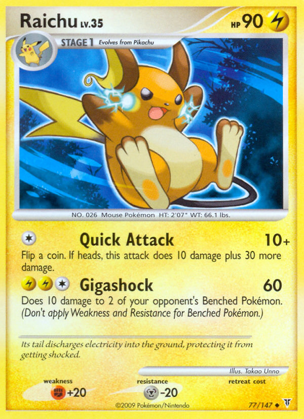 Raichu – Supreme Victors 77/147 Pokémon card