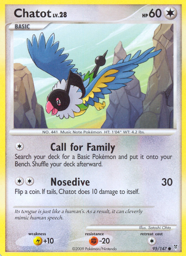 Chatot – Supreme Victors 95/147 Pokémon card