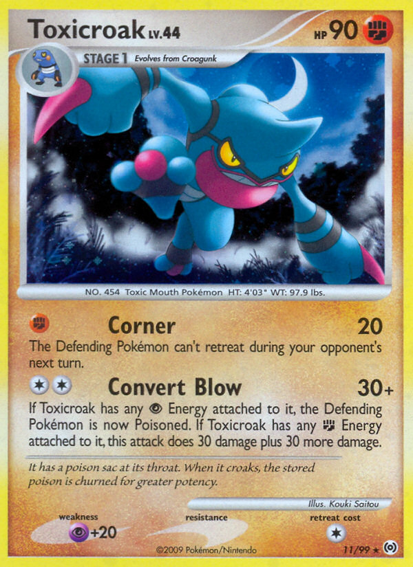 Toxicroak – Arceus 11/99 Pokémon card