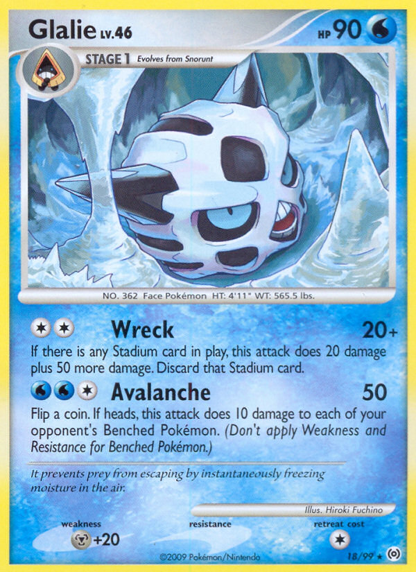 Glalie – Arceus 18/99 Pokémon card