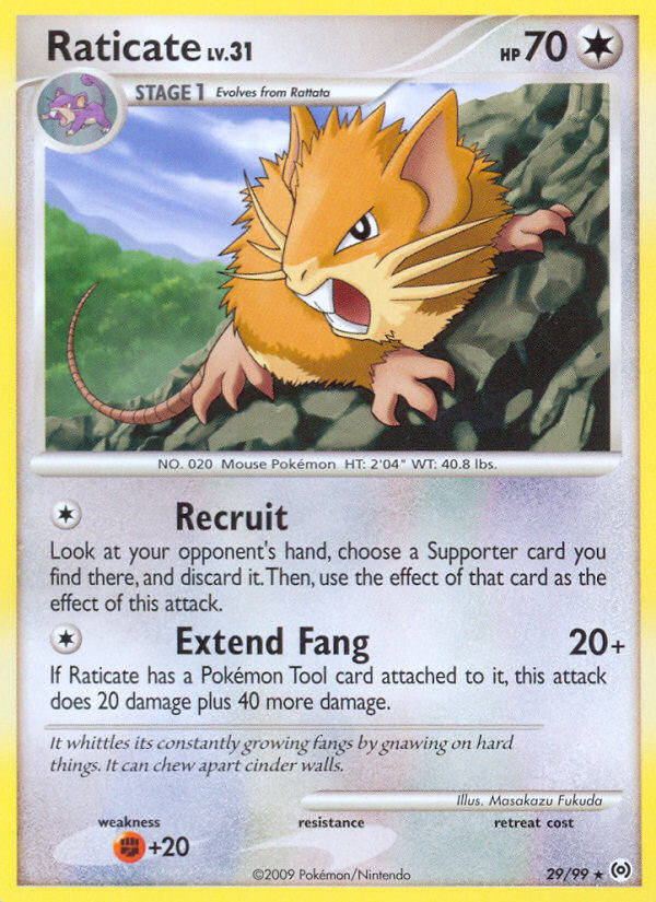 Raticate – Arceus 29/99 Pokémon card