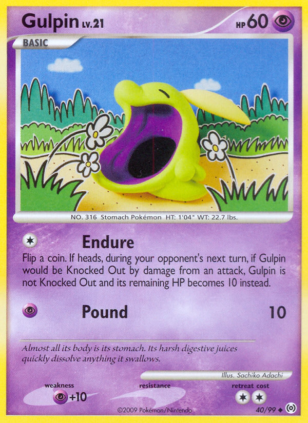 Gulpin – Arceus 40/99 Pokémon card