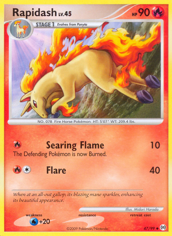 Rapidash – Arceus 47/99 Pokémon card