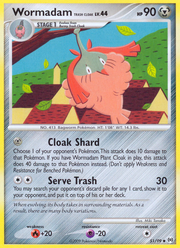 Wormadam Trash Cloak – Arceus 51/99 Pokémon card