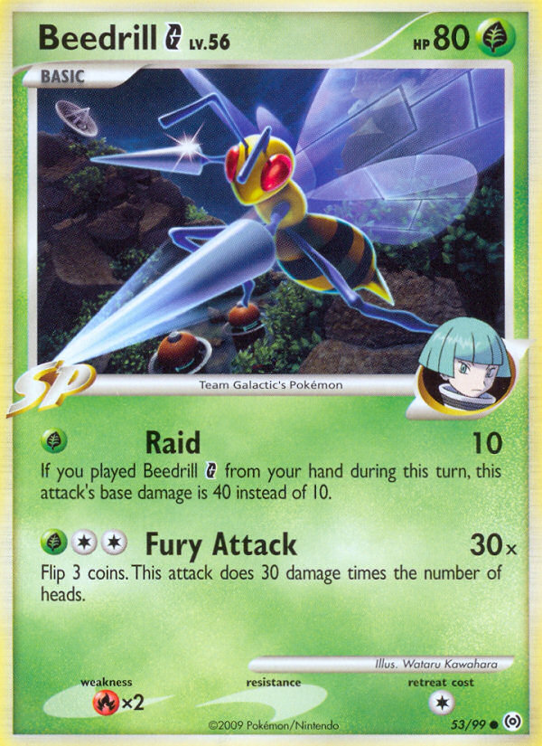 Beedrill G – Arceus 53/99 Pokémon card