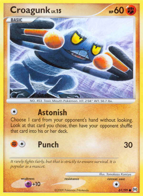 Croagunk – Arceus 61/99 Pokémon card