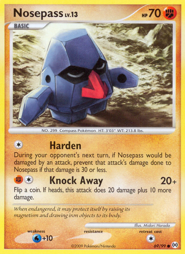 Nosepass – Arceus 69/99 Pokémon card