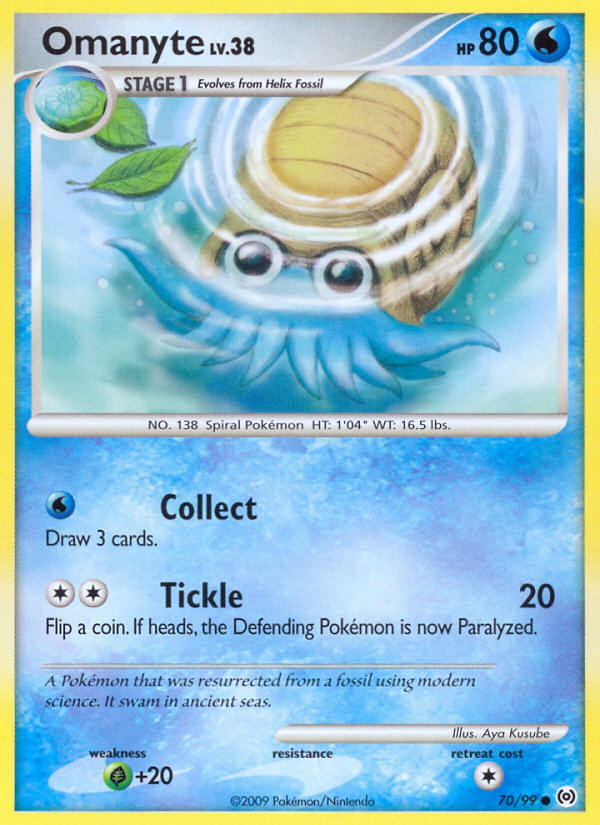 Omanyte – Arceus 70/99 Pokémon card