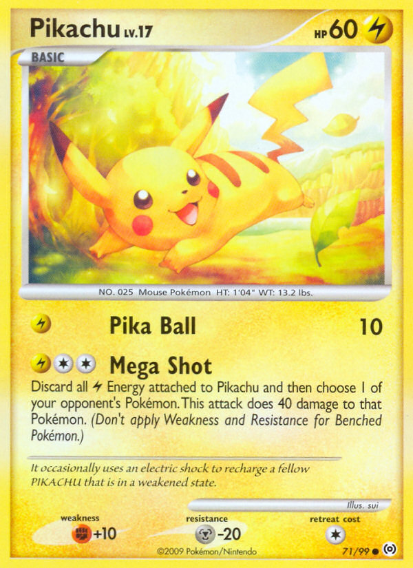 Pikachu – Arceus 71/99 Pokémon card