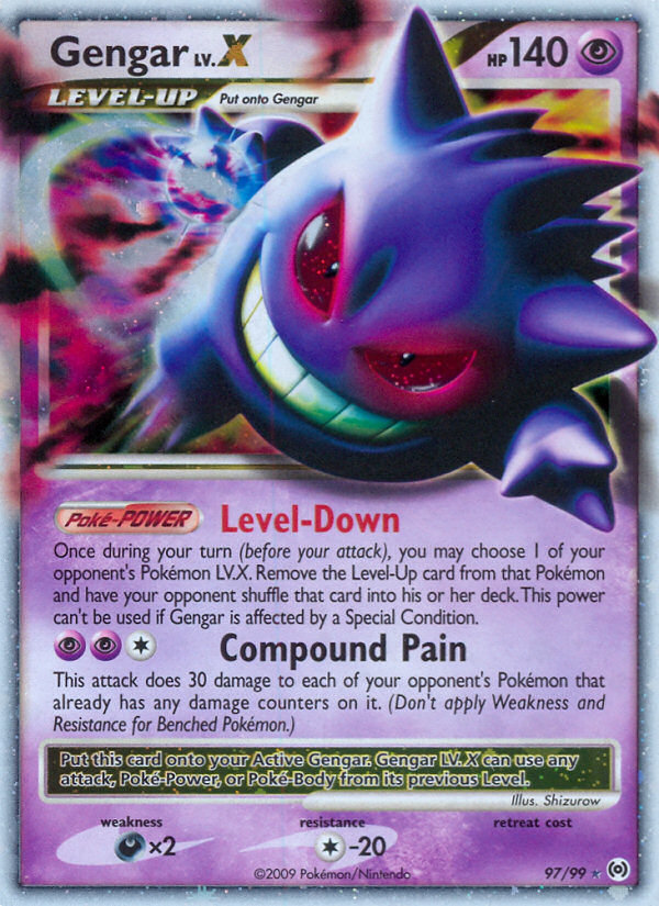 Gengar LV.X – Arceus 97/99 Pokémon card