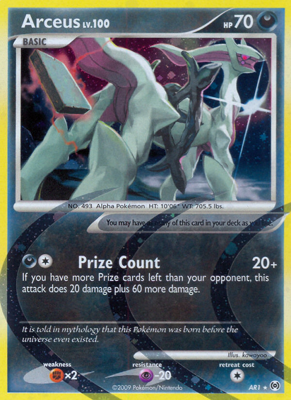 Arceus – Arceus AR1 Pokémon card